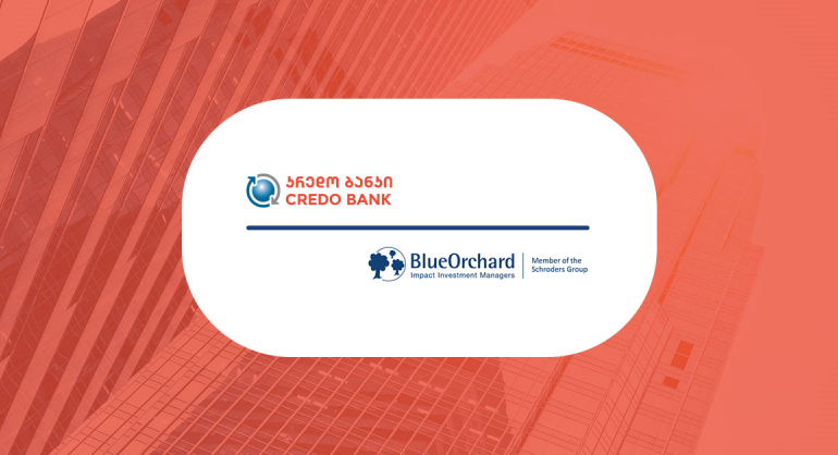 კრედო ბანკმა BlueOrchard Microfinance Fund-ისგან 63 მილიონი ლარის ფინანსური რესურსი მოიზიდა