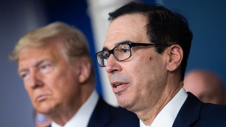 Financing programs for businesses hit by the coronavirus could amount to $4 trillion, Mnuchin says