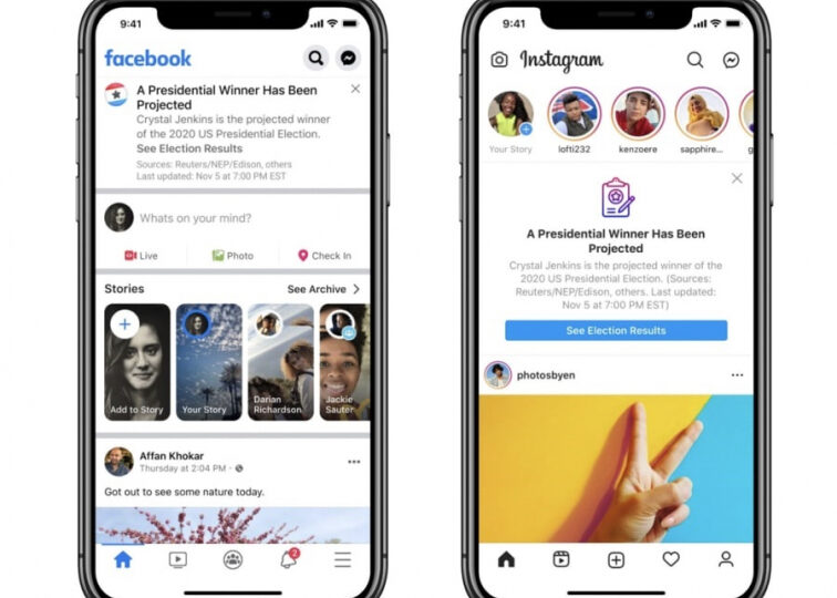 What Facebook will show when there’s a projected winner in the presidential race - CNBC