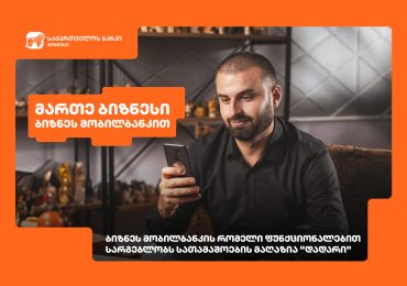 სათამაშოების მაღაზია დადარი საქართველოს ბანკის ბიზნეს მობილბანკს აფასებს